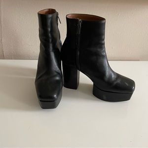 & Other Stories leather platform boots